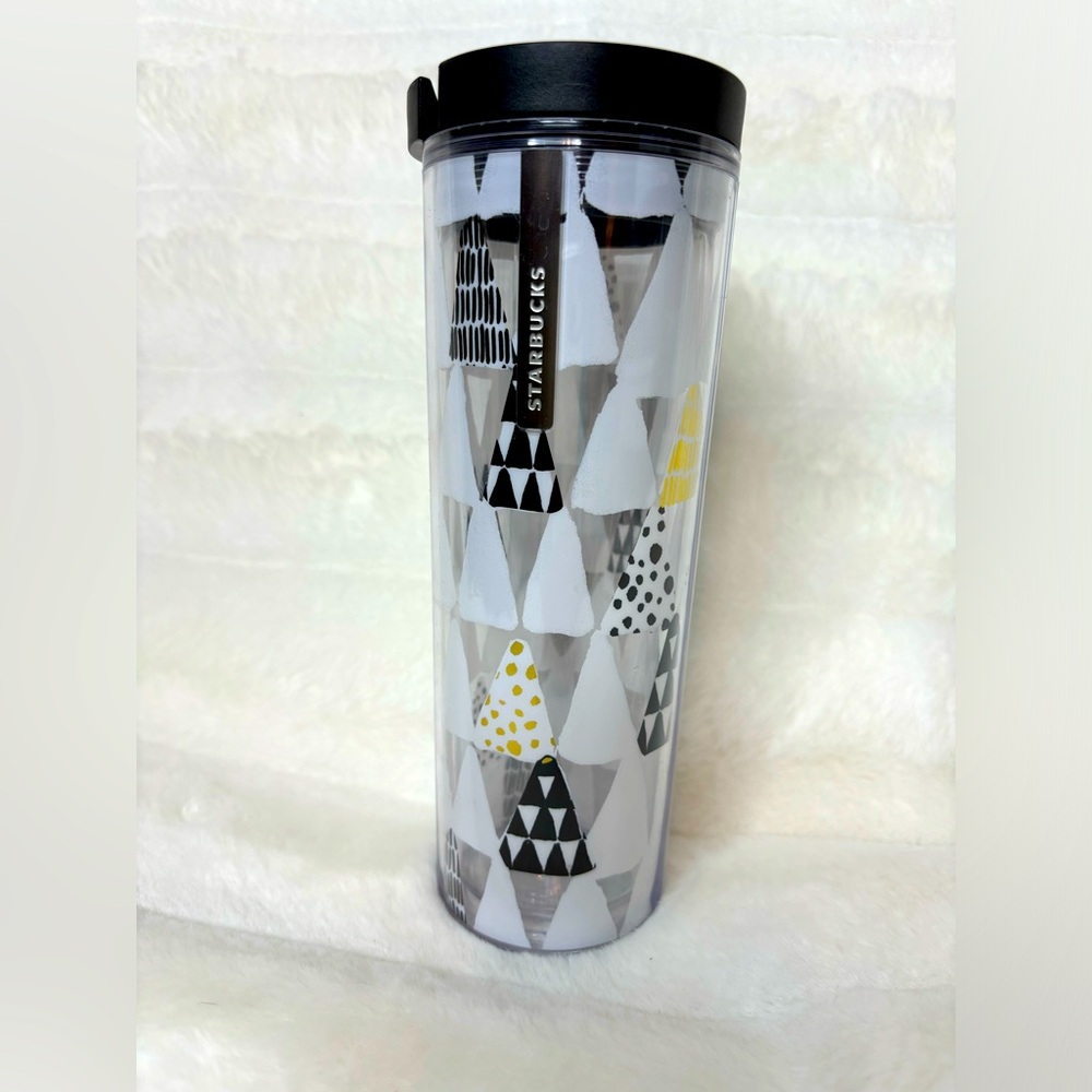 Starbucks Holiday metallic insulated mug, 20 ounces, black/silver/white